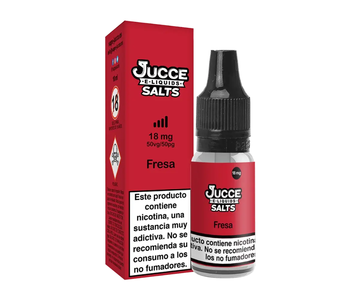 Jucce Salts Fresa 10ml e-líquido en sales de nicotina 12mg y 18mg