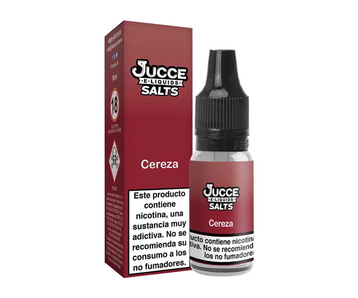 Jucce Salts Cereza 10ml e-líquido frutal intenso para estancos y mini markets