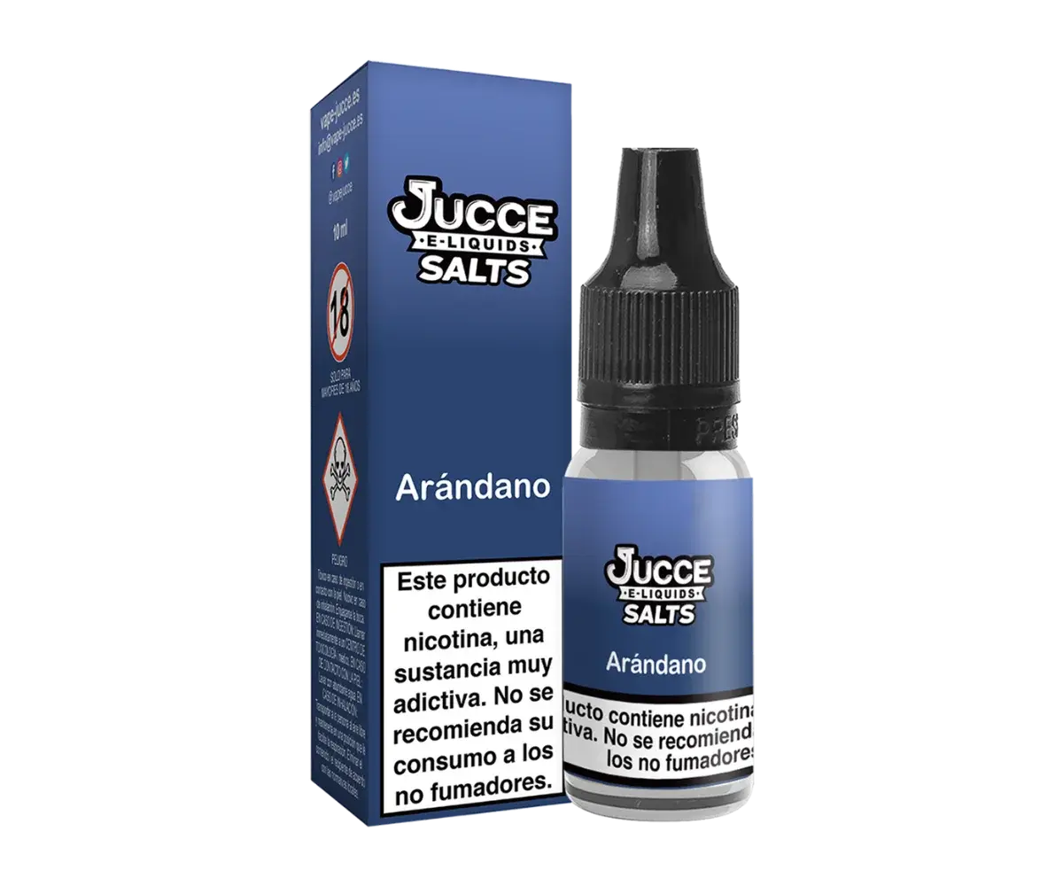 Jucce Salts Arándano 10ml e-líquido dulce y jugoso en sales de nicotina 12mg y 18mg