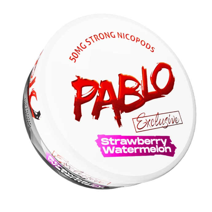 Pablo Exclusive Strawberry Watermelon, nicopods y nicotine pouches, frutal y jugoso