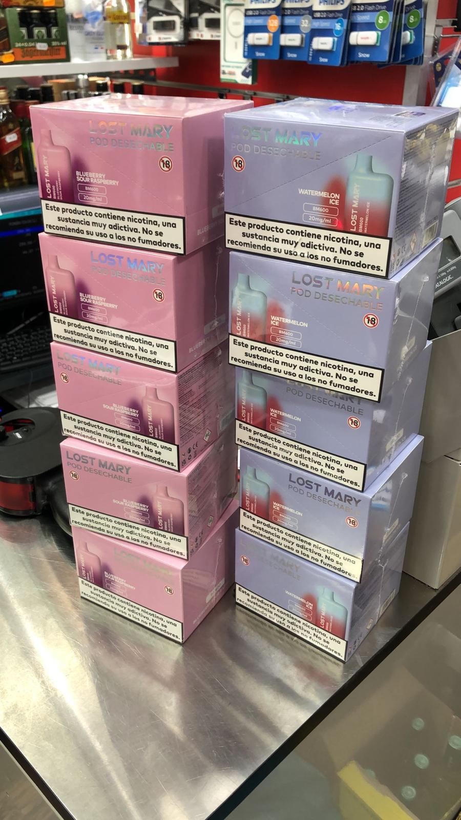 Implantación de vapers Lost Mary en tienda 24 horas