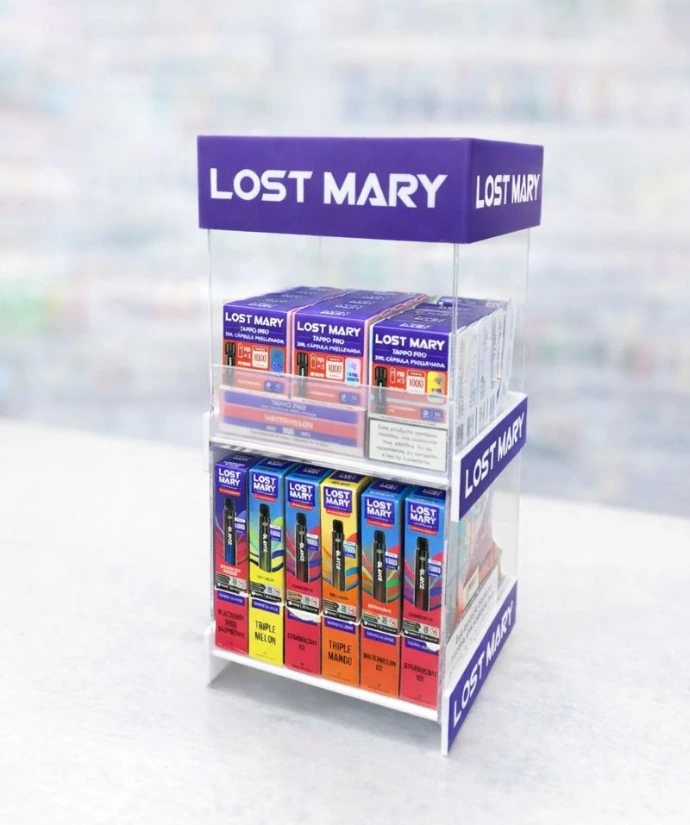 expositor de vaper lost mary