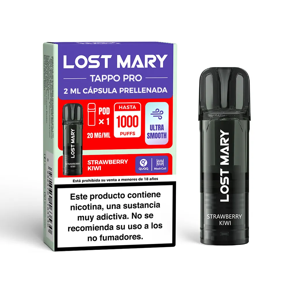 Lost Mary Tappo PRO x1 Cápsula Strawberry Kiwi 20mg 1000 caladas.webp