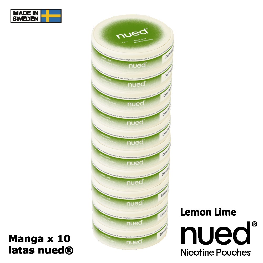NUED Banana nicotine pouches sin tabaco manga de 10 latas LEMON LIME.jpg