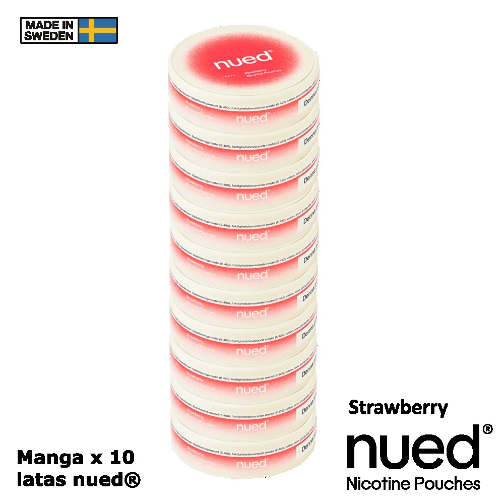 NUED Banana nicotine pouches sin tabaco manga de 10 latas strawberry.jpg