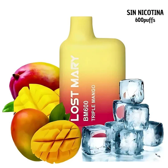 [LMY55887] LOST MARY BM600 0mg Triple Mango Sin Nicotina