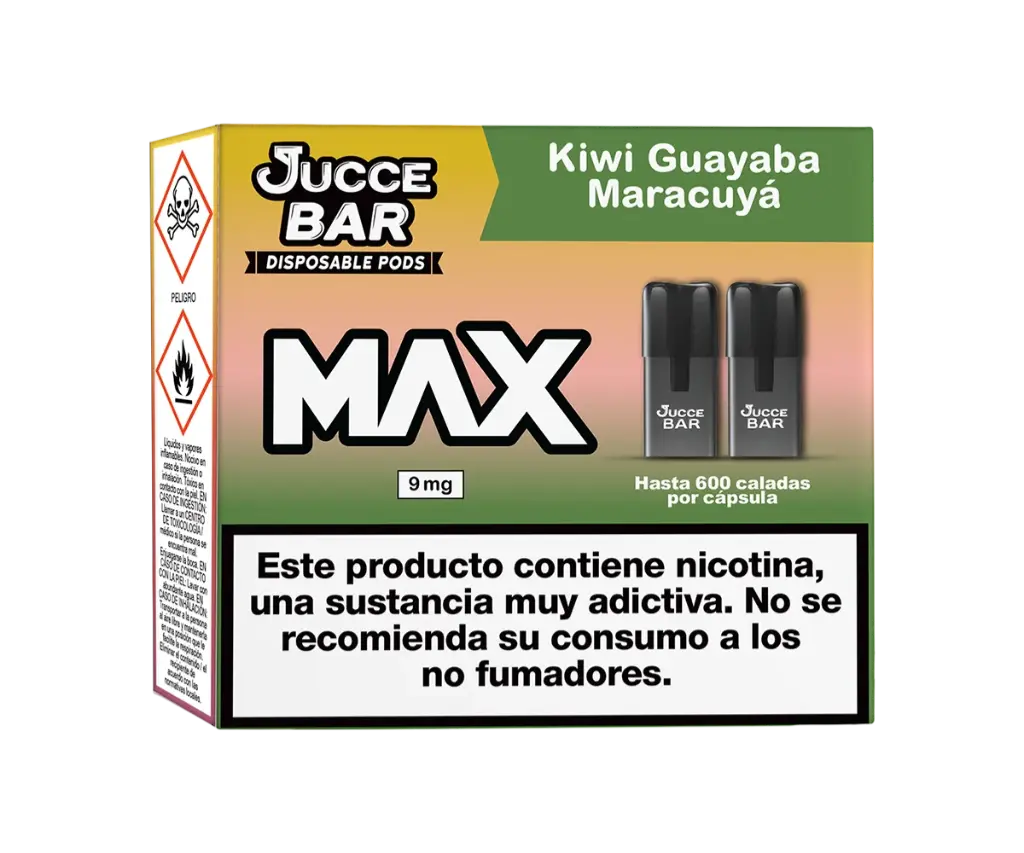 Jucce Bar MAX 9mg Kiwi Guayaba Maracuyá