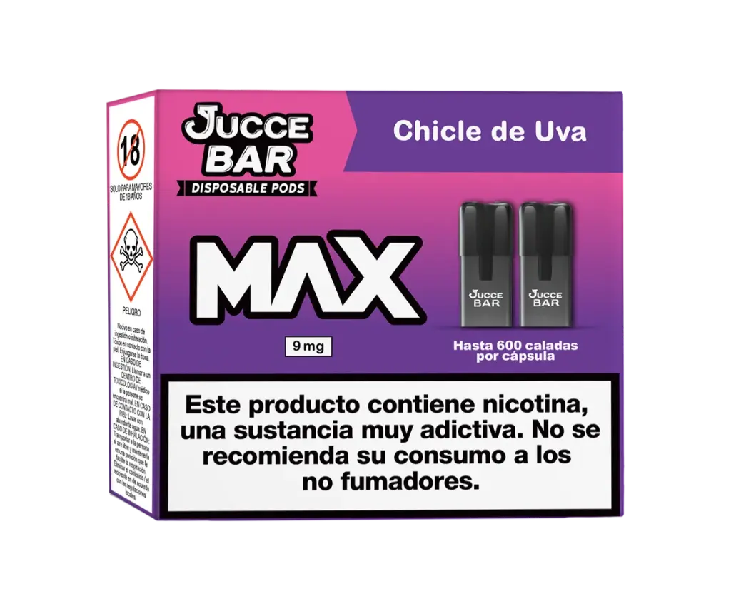 Jucce Bar MAX 9mg Chicle de Uva