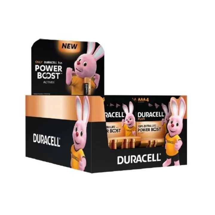 [DUR18100] Expositor Duracell Plus Pilas Alcalinas Power Boost  – AA, AAA (40 blisters)