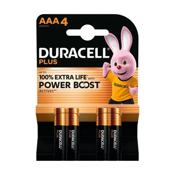 [Power Boost  – AAA (blister 4 pilas)] Duracell Plus Pilas Alcalinas Power Boost  – AAA (blister 4 pilas)