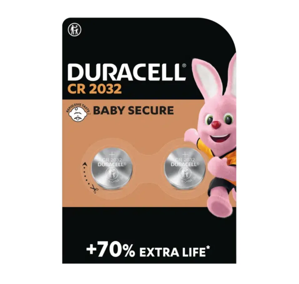 Duracell Pilas especiales de botón de litio CR 2032 (blister 2 pilas)