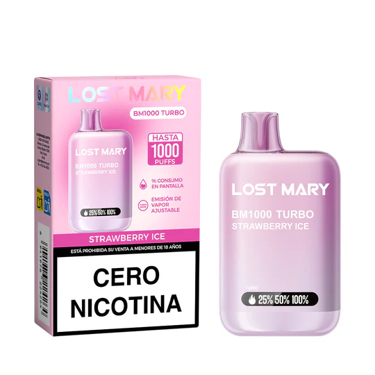LOST MARY BM1000 0% Strawberry Ice Sin Nicotina