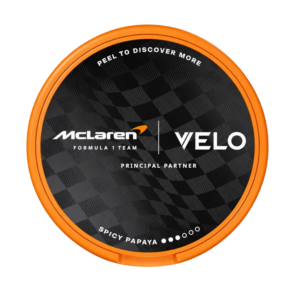 [2006352] VELO McLaren Spicy Papaya 8 mg – Bolsas de Nicotina