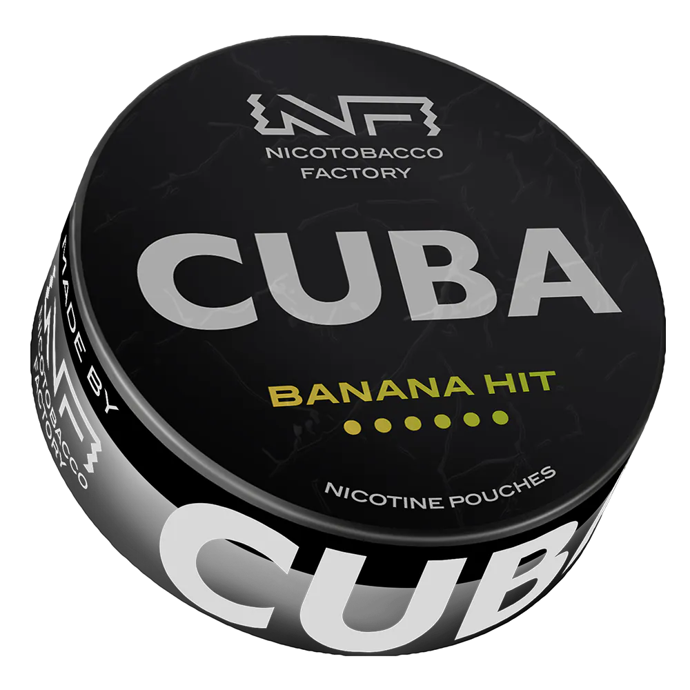 CUBA Banana Hit Strong 66 mg/g – Bolsas de Nicotina
