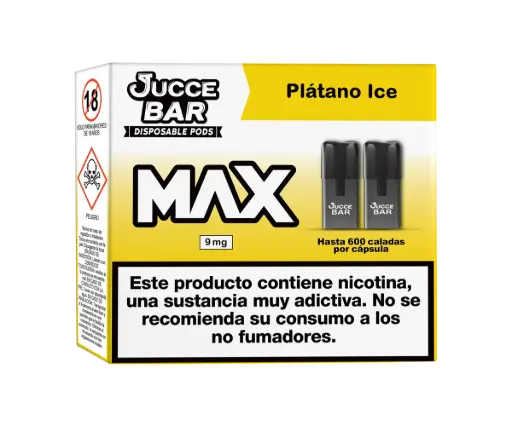 [40832ES] Jucce Bar MAX 9mg Plátano Ice