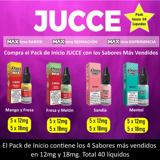[SP001] Pack Inicio Jucce Max y Jucce Salts 40 Líquidos