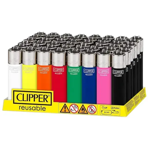 Clipper Reusables Translúcidos Pocket CP12 – Caja 48 Mecheros Reutilizables